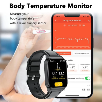 Zaawansowany smartwatch do monitorowania zdrowia z funkcją EKG