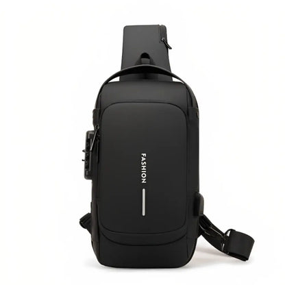 AeroShield Wasserdichte Diebstahlsichere Umhängetasche mit USB-Ladeanschluss