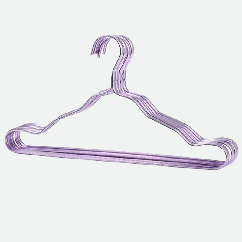 Kleiderbügel aus Aluminium mit moderner Metallic-Oberfläche