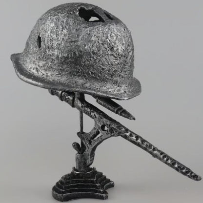 AntiqueLume Vintage Steel Helmet Table Lamp