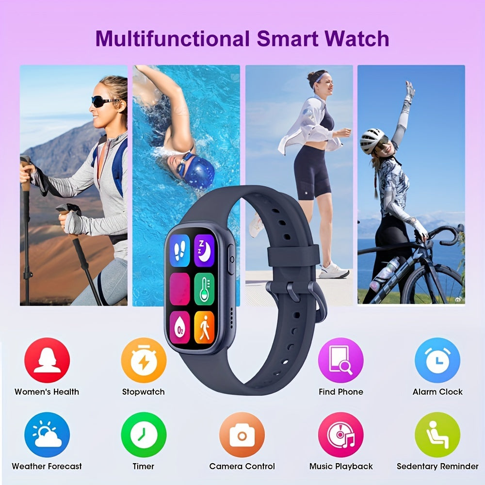 AquaFit vandtæt smartwatch fitness tracker med lang batterilevetid