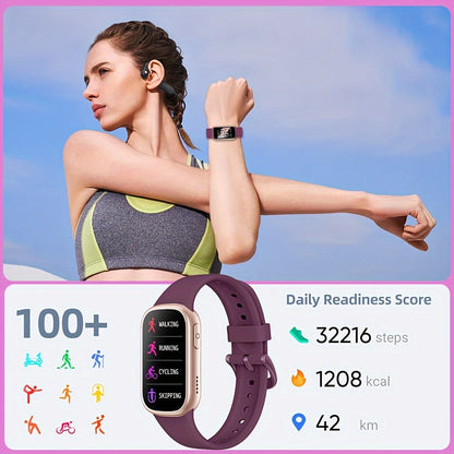 AquaFit vandtæt smartwatch fitness tracker med lang batterilevetid