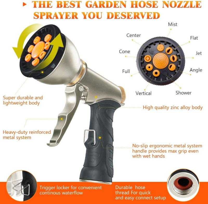 AquaFlex Expandable Garden Hose Lightweight Flexible Leakproof Hose