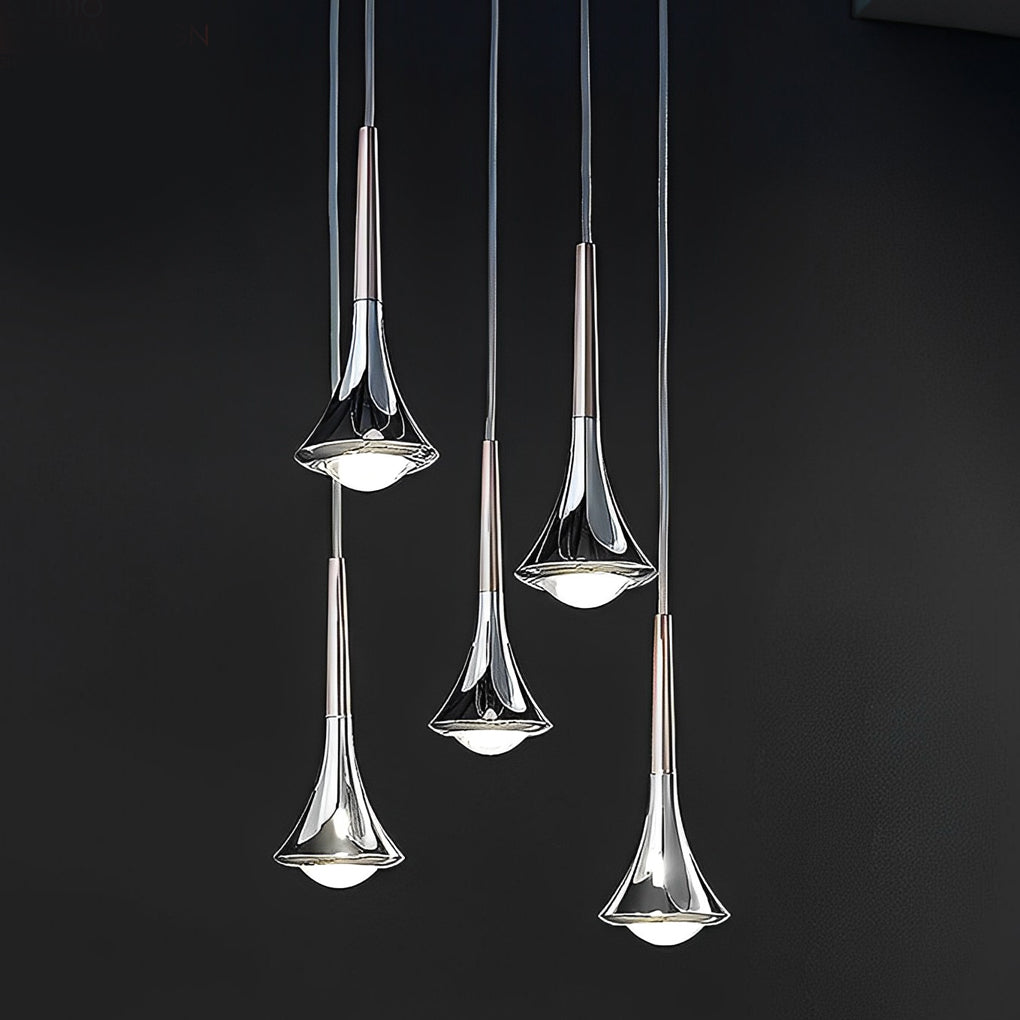 AquaLight Scandinavian Teardrop Pendant Light with Modern LED Design for Elegant Ambient Lighting