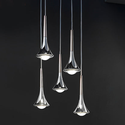 AquaLight Scandinavian Teardrop Pendant Light with Modern LED Design for Elegant Ambient Lighting