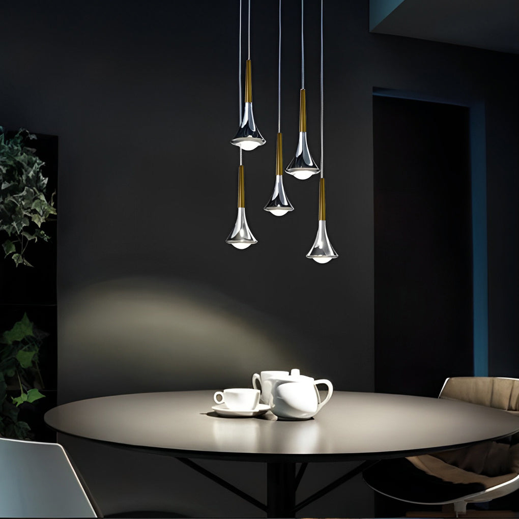 AquaLight Scandinavian Teardrop Pendant Light with Modern LED Design for Elegant Ambient Lighting