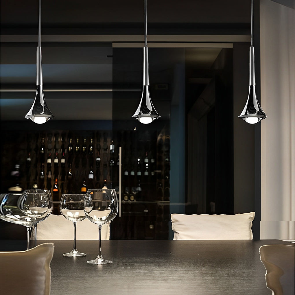 AquaLight Scandinavian Teardrop Pendant Light with Modern LED Design for Elegant Ambient Lighting