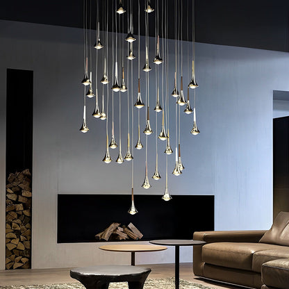 AquaLight Scandinavian Teardrop Pendant Light with Modern LED Design for Elegant Ambient Lighting