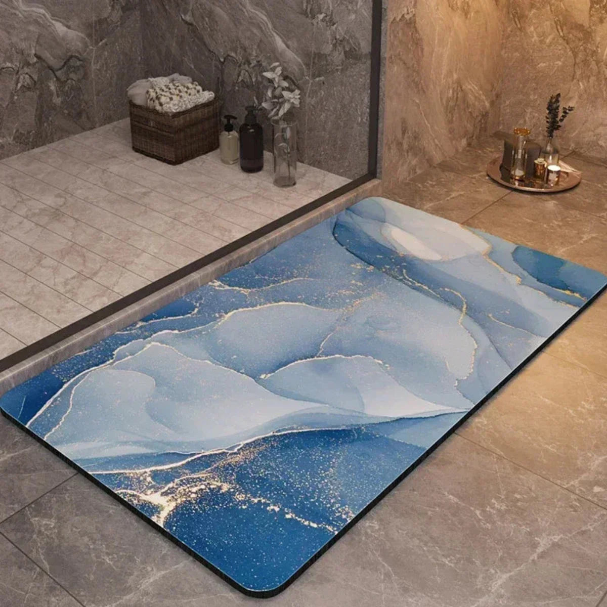 AquaLuxe sneldrogende badmat – antislip zachte absorberende vloermat