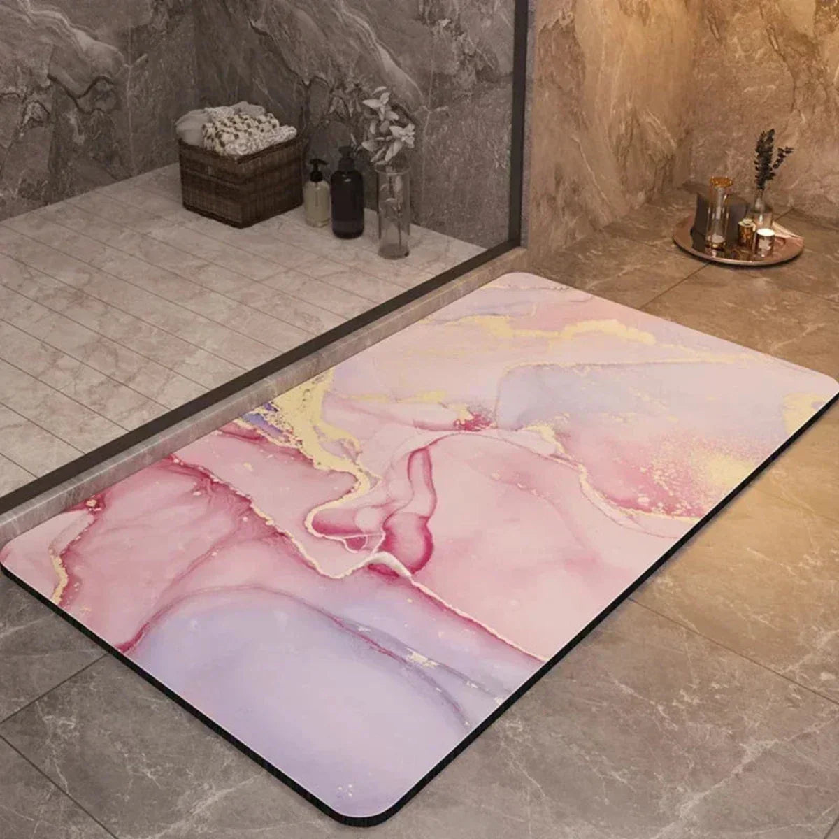 AquaLuxe sneldrogende badmat – antislip zachte absorberende vloermat