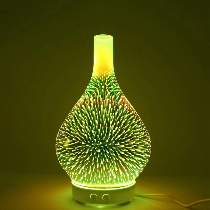 AromaBurst 3D glas æterisk olie diffuser med LED lys