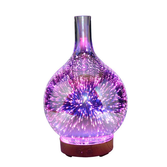 AromaBurst 3D glas æterisk olie diffuser med LED lys