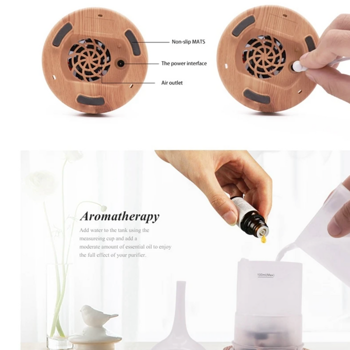 AromaBurst 3D glas æterisk olie diffuser med LED lys