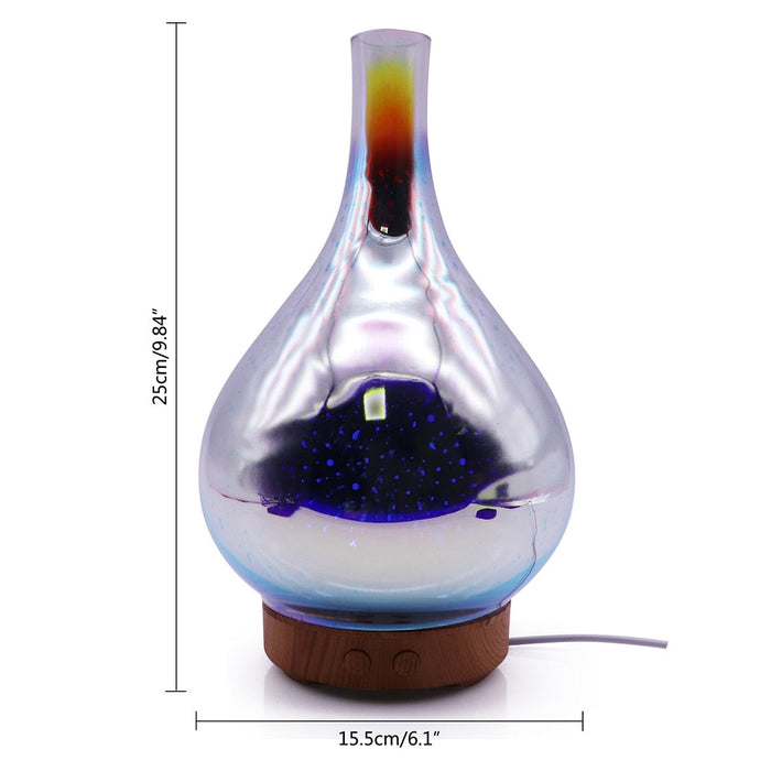 AromaBurst 3D glas æterisk olie diffuser med LED lys