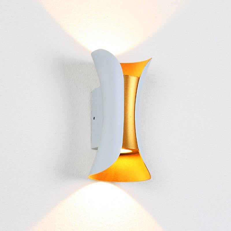 Art Deco-væglampe i aluminium og akryl til udendørs brug med varm hvid LED