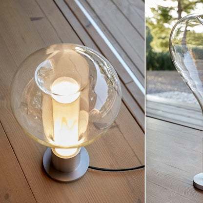 Künstlerische, von Lava inspirierte Tischlampe mit dynamischem Design