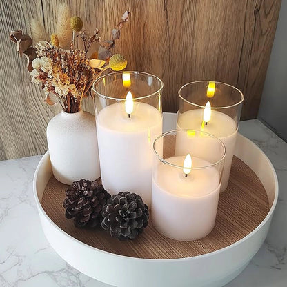 AuraFlame Flammenlose LED-Kerzen-Set mit Fernbedienung