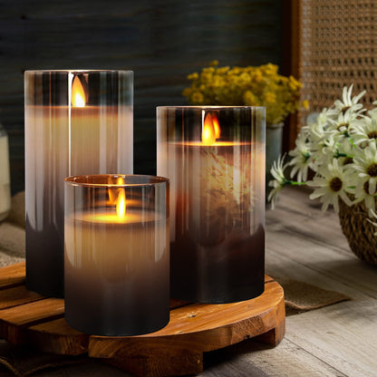 AuraFlame Flammenlose LED-Kerzen-Set mit Fernbedienung