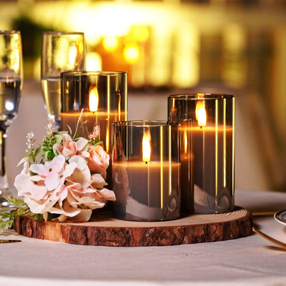 AuraFlame Flammenlose LED-Kerzen-Set mit Fernbedienung