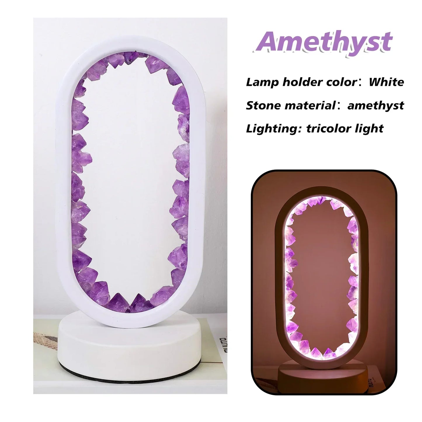AuraStone Natuurlijke Amethist Sereniteit Lamp