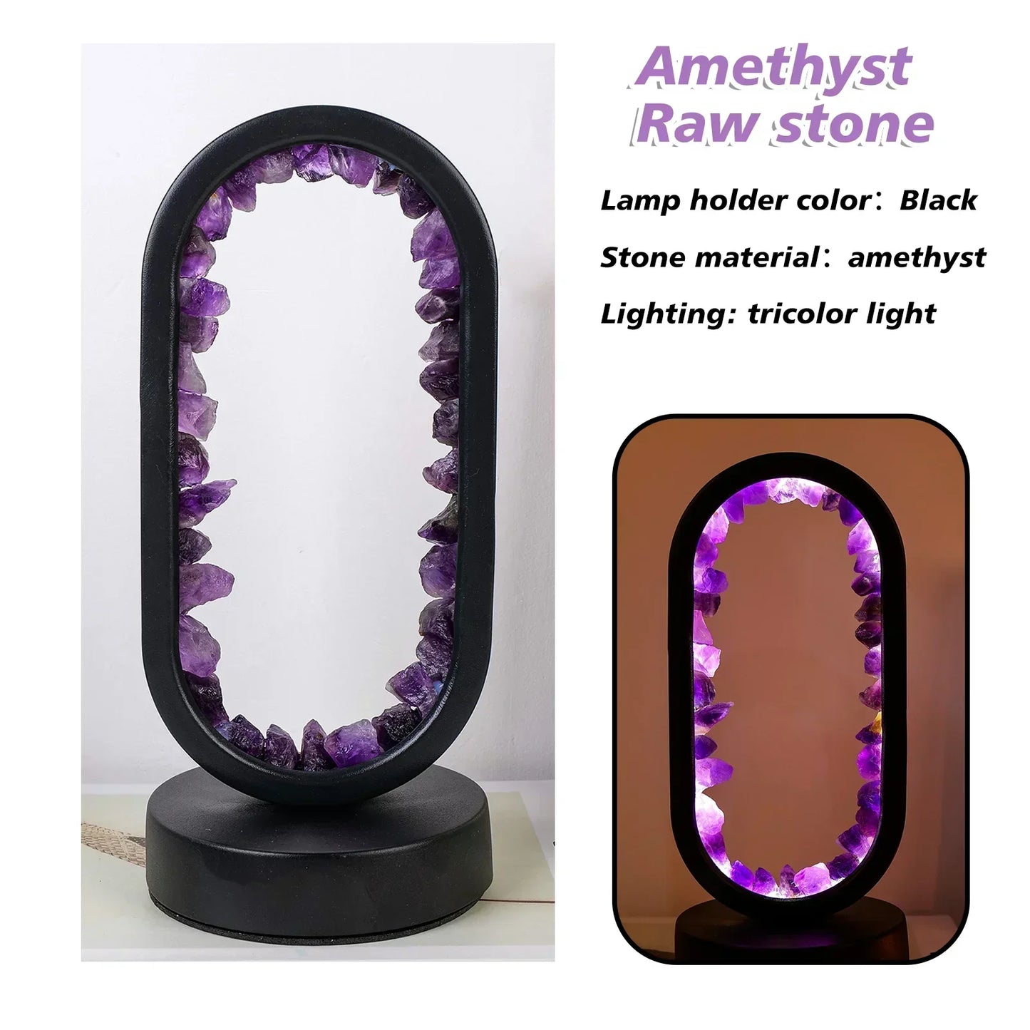 AuraStone Natuurlijke Amethist Sereniteit Lamp