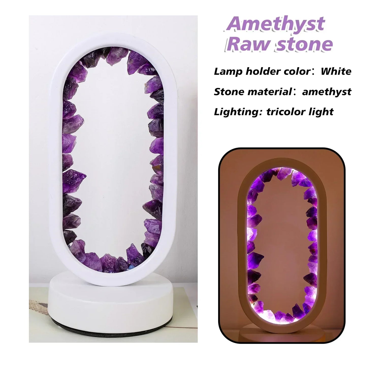 AuraStone Natuurlijke Amethist Sereniteit Lamp