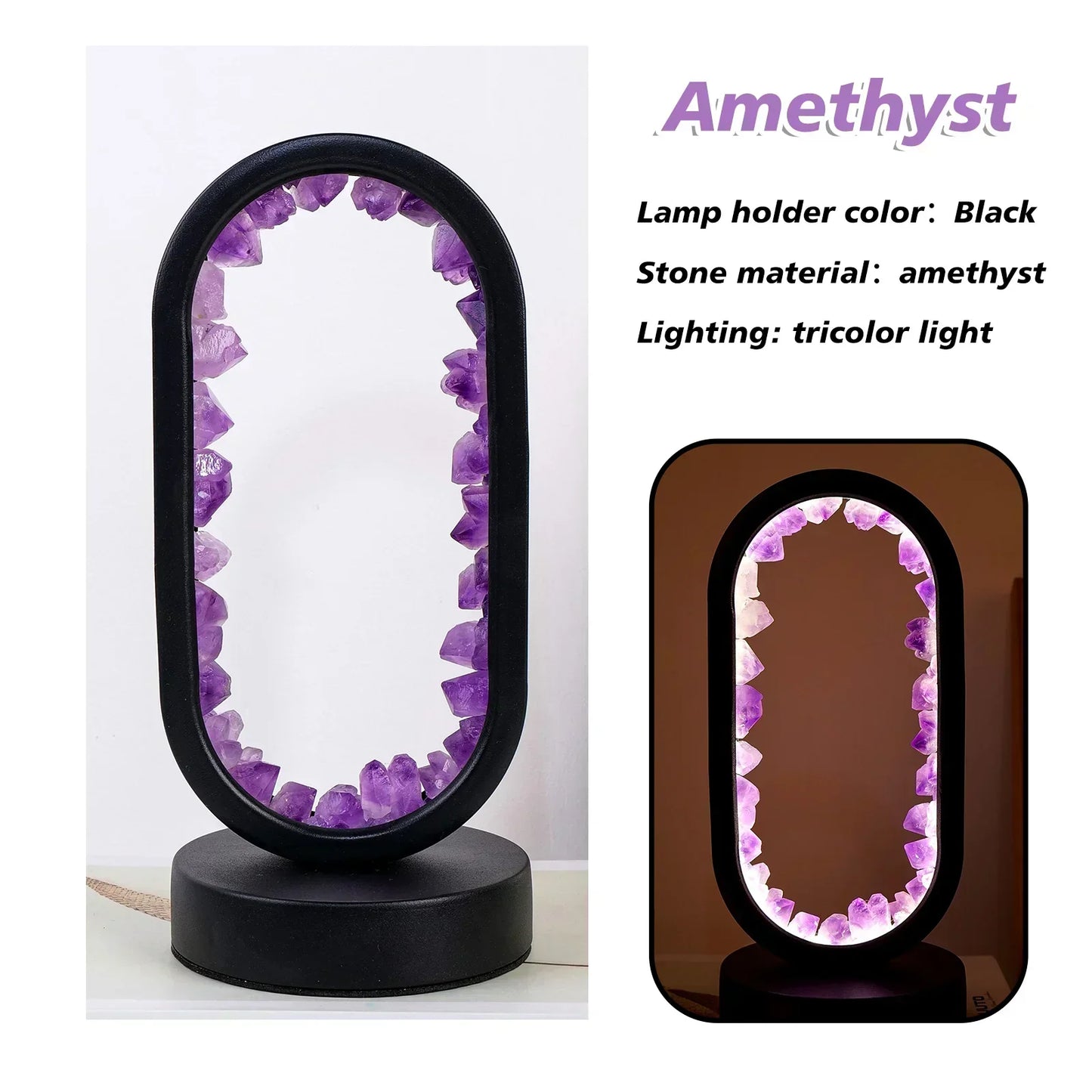 AuraStone Natuurlijke Amethist Sereniteit Lamp
