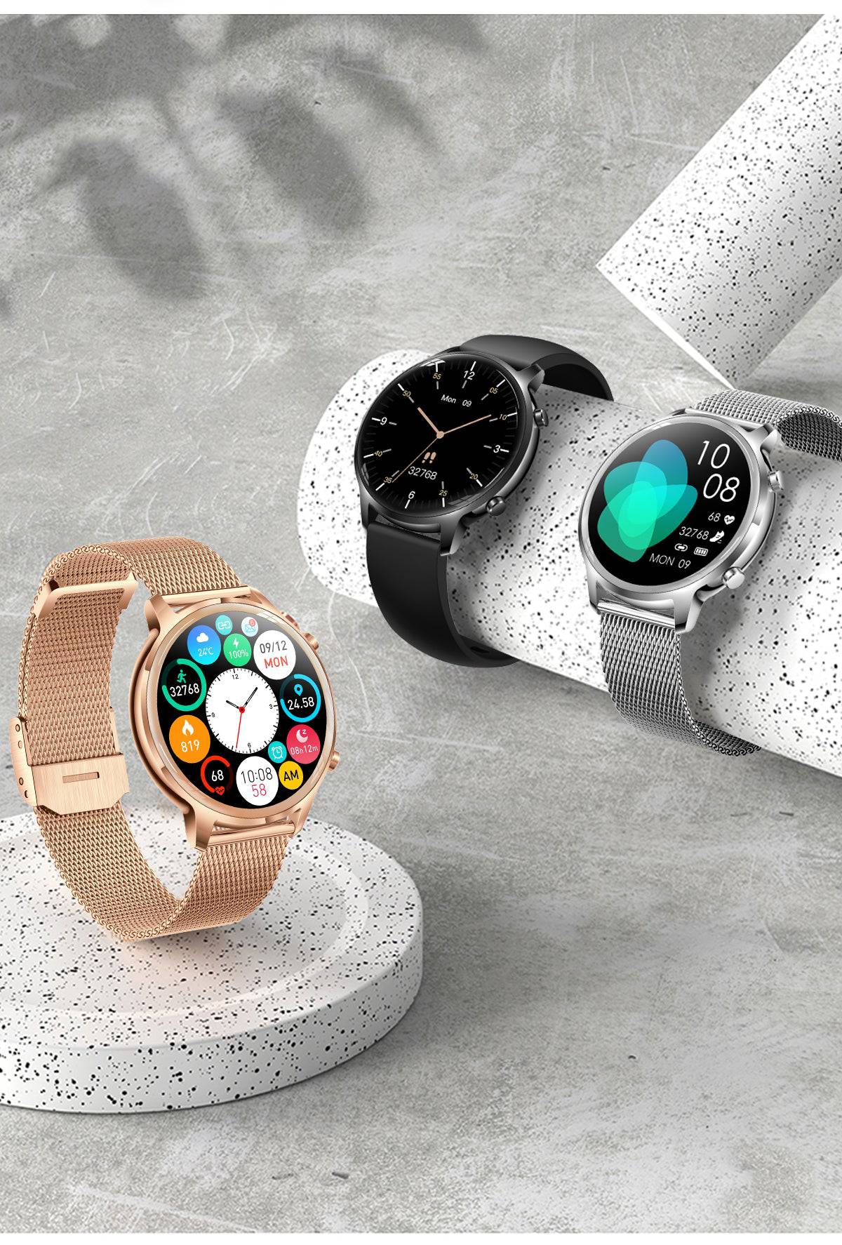 Aurora Kvinders Smartwatch Stilfuldt Fitness- og Notifikationsur