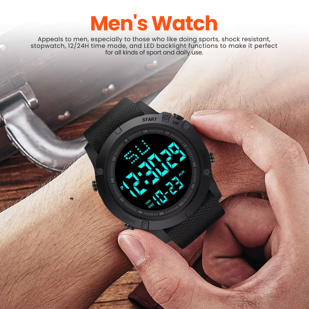Wildaro Digital Sports Watch – Durable & Waterproof for Athletes