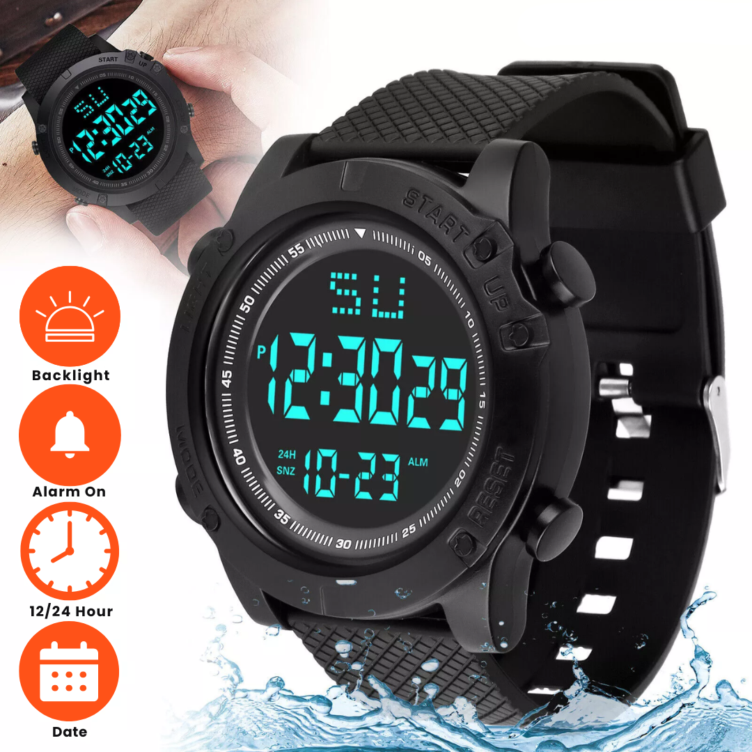 Wildaro Digital Sports Watch – Durable & Waterproof for Athletes