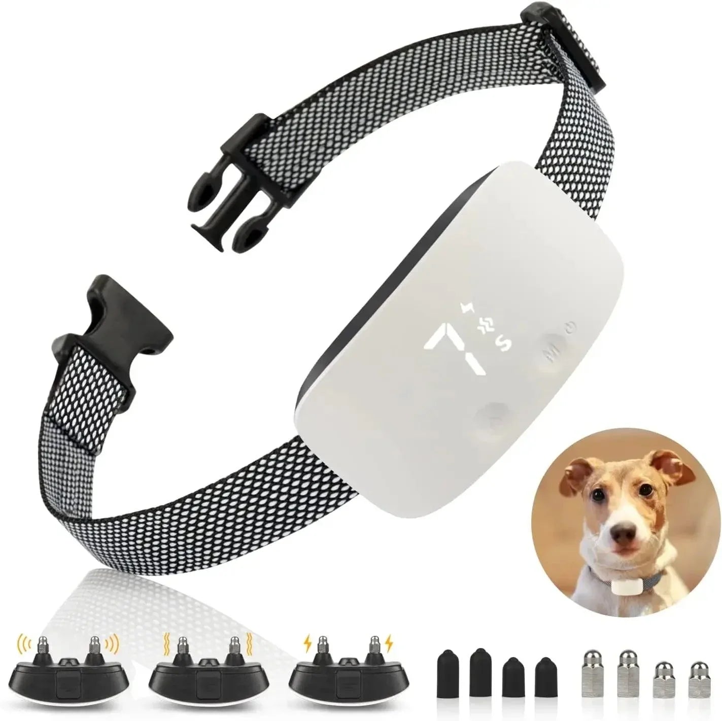 Automatic No Bark Dog Collar Rechargeable Waterproof Training Collar for All Breeds