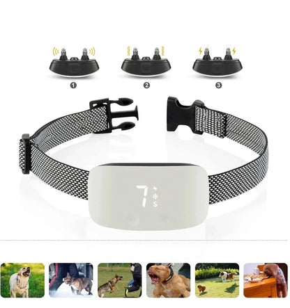 Automatic No Bark Dog Collar Rechargeable Waterproof Training Collar for All Breeds