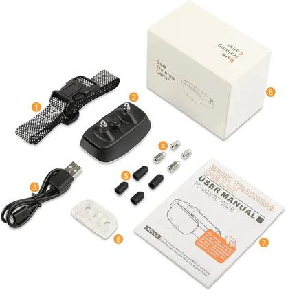 Automatic No Bark Dog Collar Rechargeable Waterproof Training Collar for All Breeds