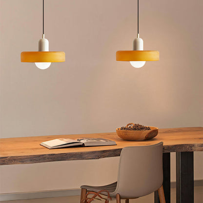 Bauhaus Glass Pendant Light Coloured Hanging Lamp