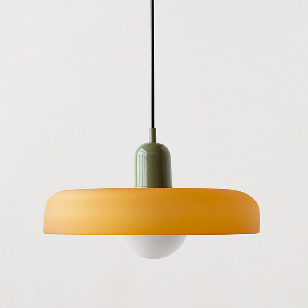 Bauhaus Glass Pendant Light Coloured Hanging Lamp