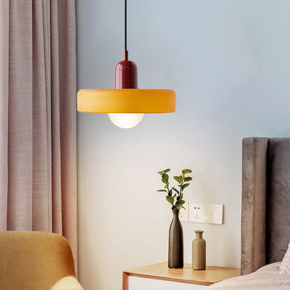 Bauhaus Glass Pendant Light Coloured Hanging Lamp