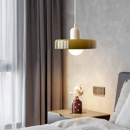 Bauhaus Glass Pendant Light Coloured Hanging Lamp