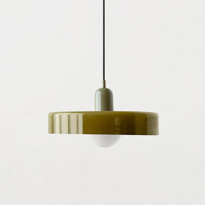 Bauhaus Glass Pendant Light Coloured Hanging Lamp