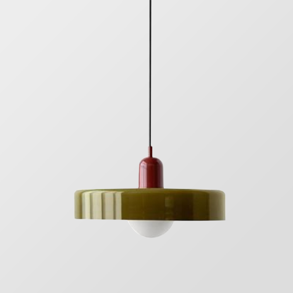 Bauhaus Glass Pendant Light Coloured Hanging Lamp