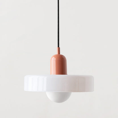 Bauhaus Glass Pendant Light Coloured Hanging Lamp
