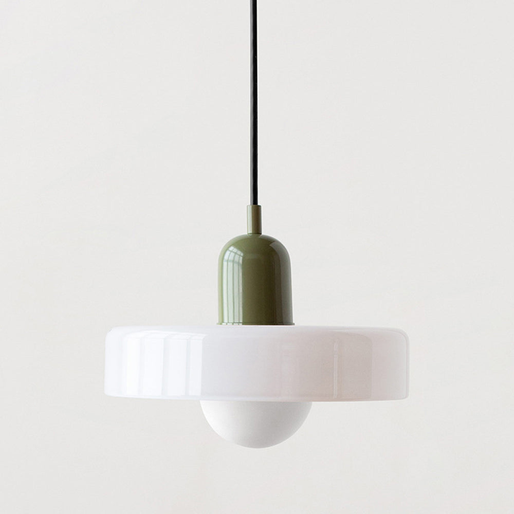 Bauhaus Glass Pendant Light Coloured Hanging Lamp