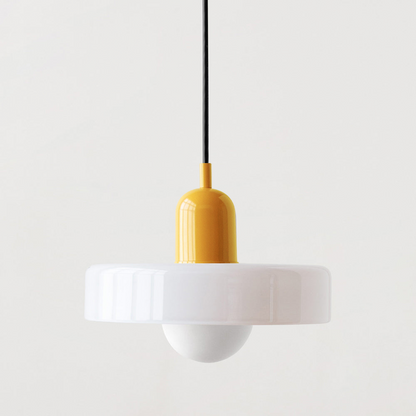 Bauhaus Glass Pendant Light Coloured Hanging Lamp