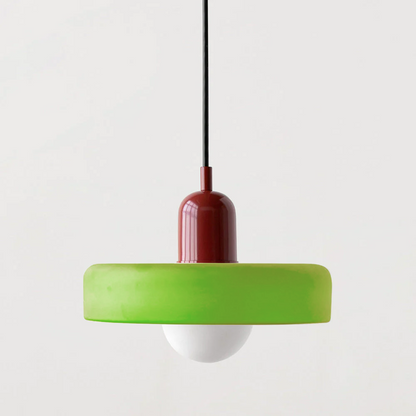 Bauhaus Glass Pendant Light Coloured Hanging Lamp