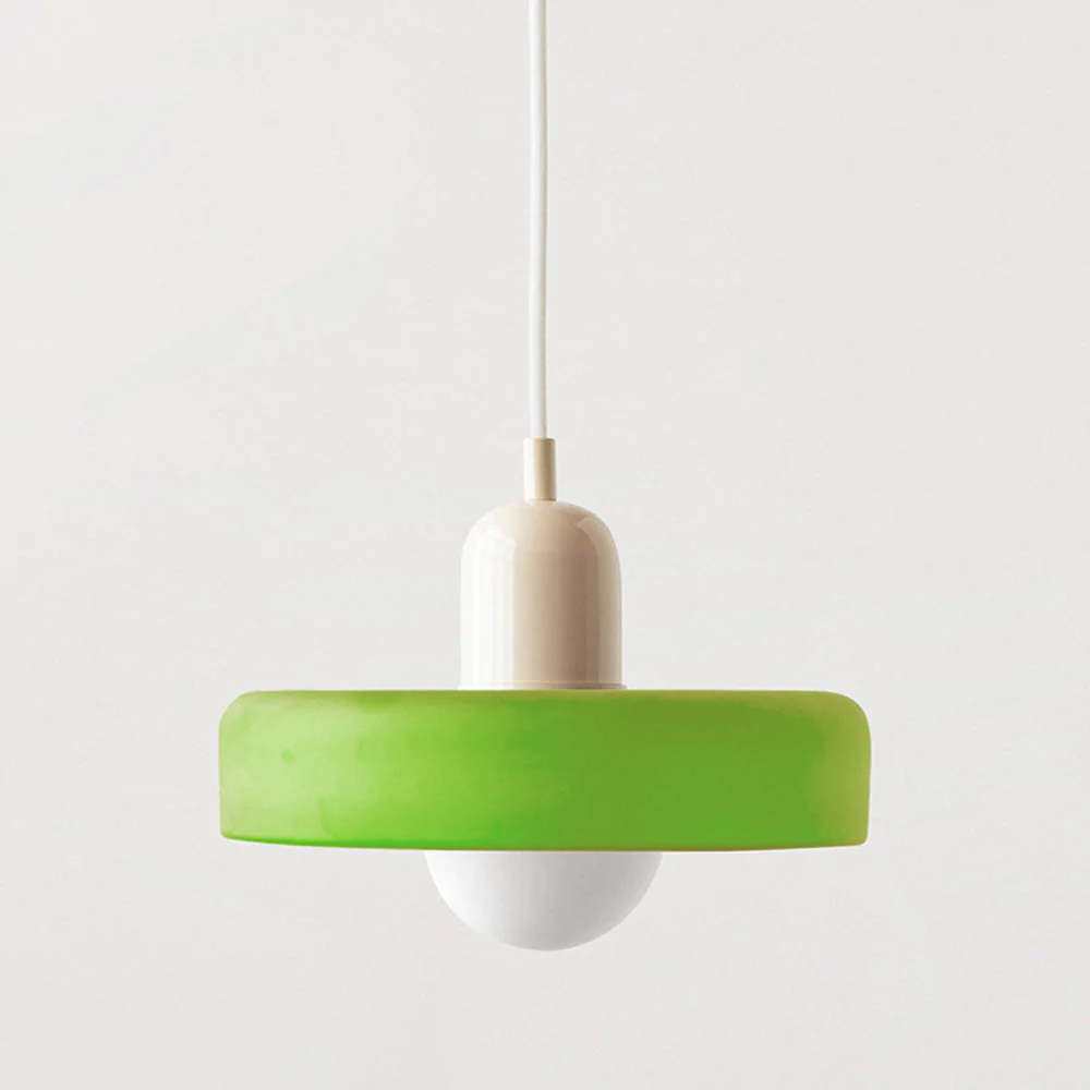 Bauhaus Glass Pendant Light Coloured Hanging Lamp