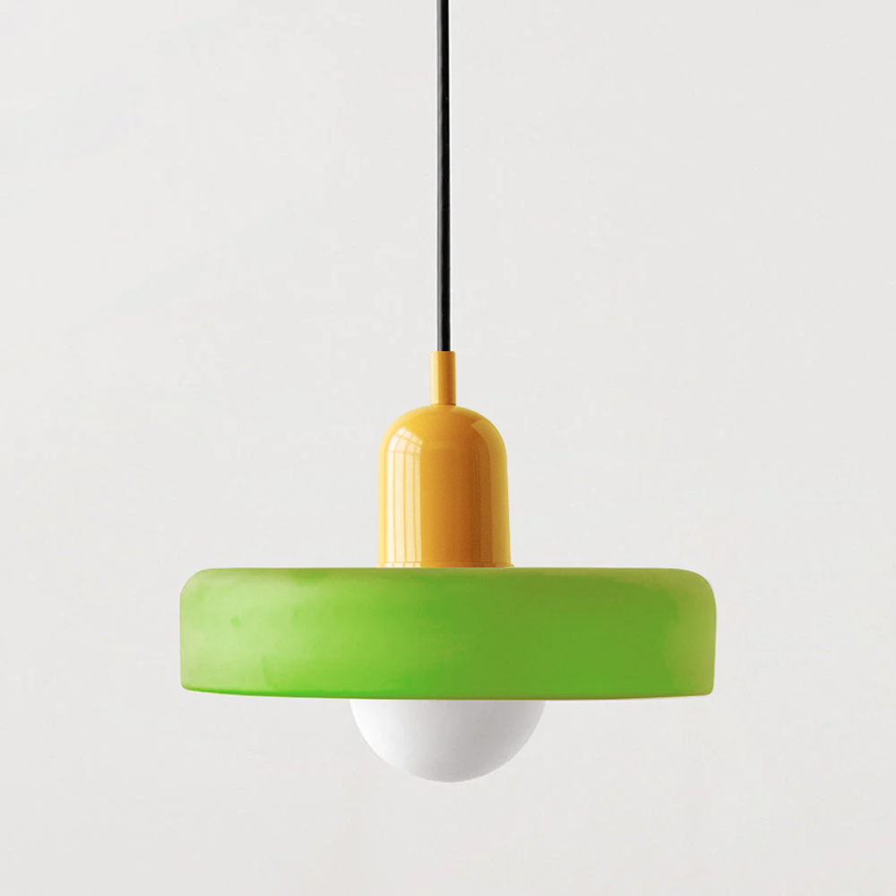 Bauhaus Glass Pendant Light Coloured Hanging Lamp
