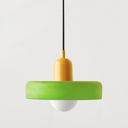 Bauhaus Glass Pendant Light Coloured Hanging Lamp