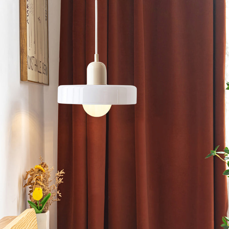 Bauhaus Glass Pendant Light Coloured Hanging Lamp