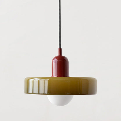 Bauhaus Glass Pendant Light Coloured Hanging Lamp