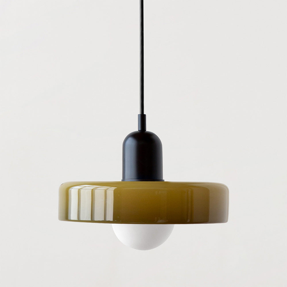 Bauhaus Glass Pendant Light Coloured Hanging Lamp