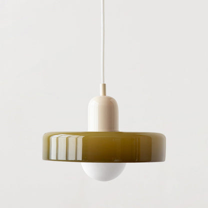 Bauhaus Glass Pendant Light Coloured Hanging Lamp